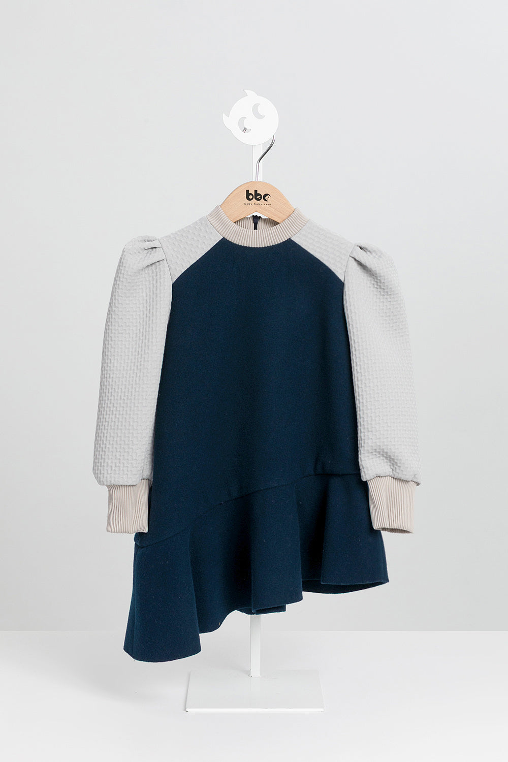 【予約商品】Luxuryコレクション:アシンメトリーウールロング丈トップス