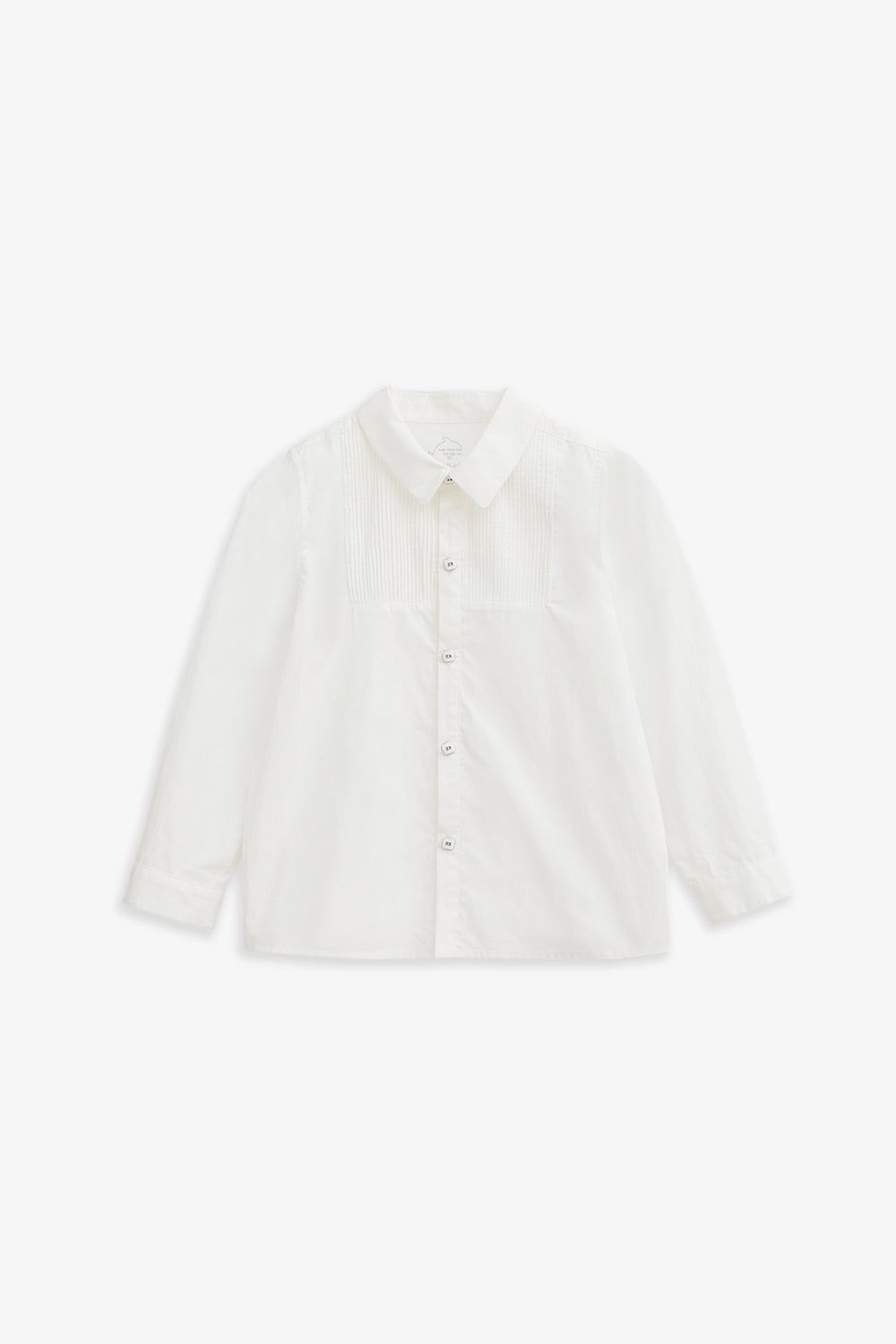 【予約商品】Main コレクション:Heirloom Pintuck ピンタックホワイト長袖シャツ