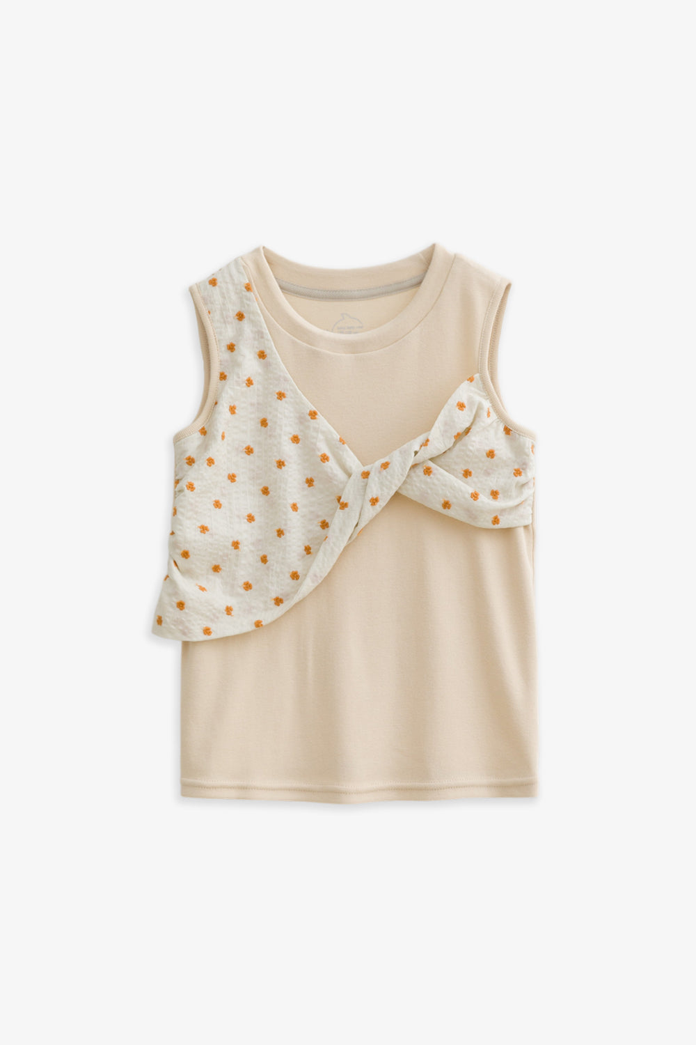 【予約商品】Luxury コレクション:Mini Fleur ツイストノースリーブトップス