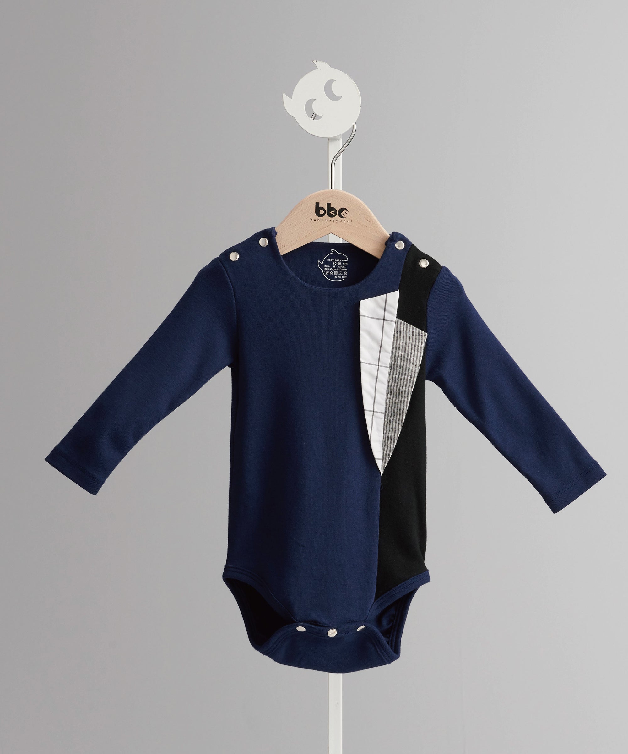 ジェントルマン・カラーブロックスーツロンパース