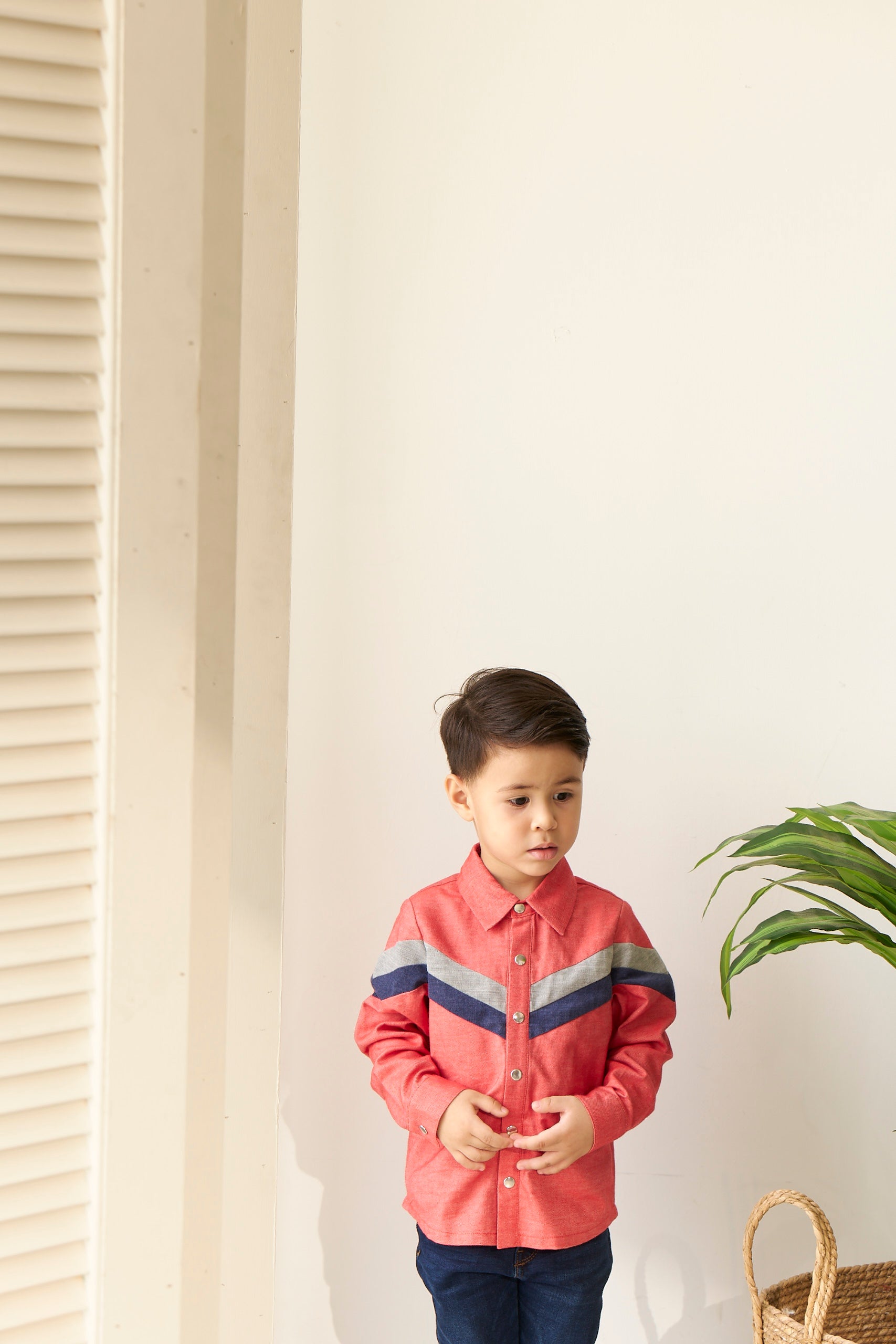 Victory パッチワークデニ ムシャツ