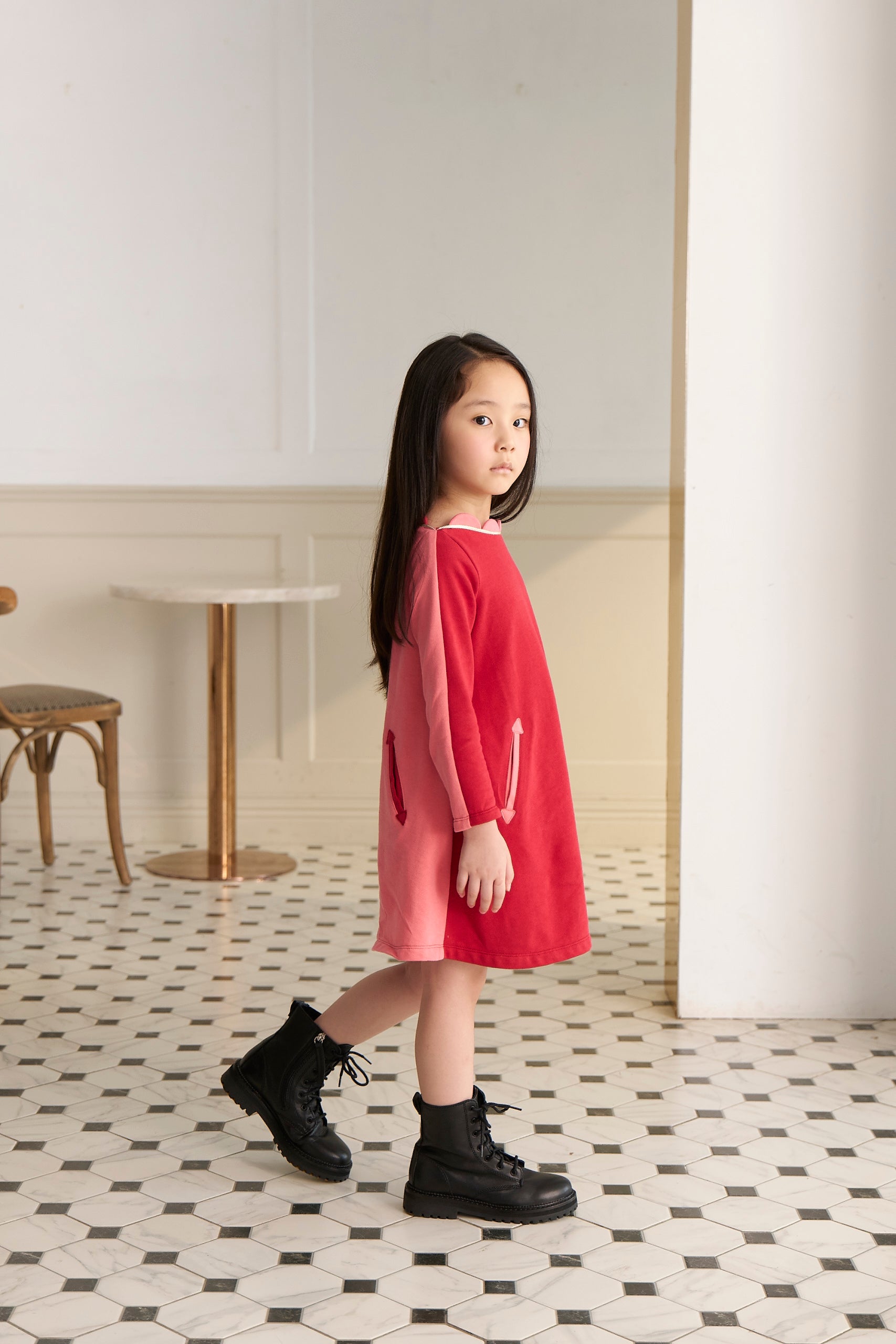 シャンソン・ブルーミングカラーワンピース