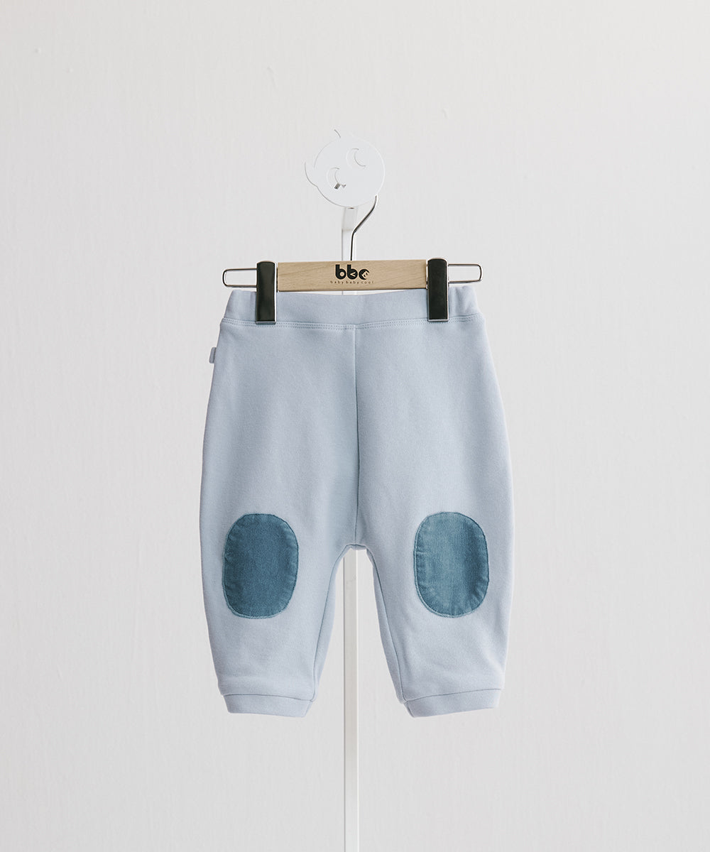 オーガニックデニム・ニーパッチパンツ