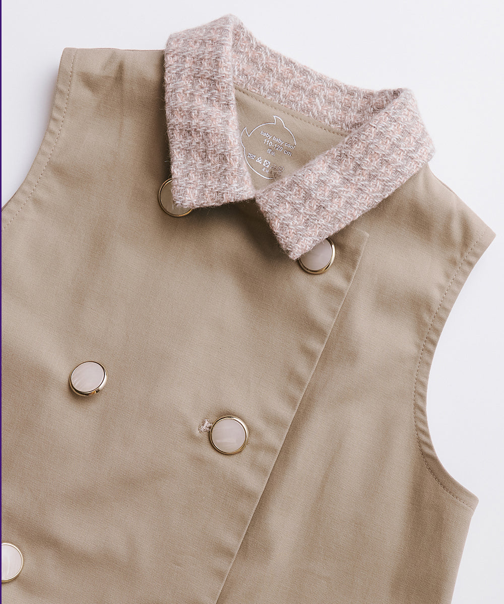 Luxuryコレクション - 花びらデザインツーピースウールコート