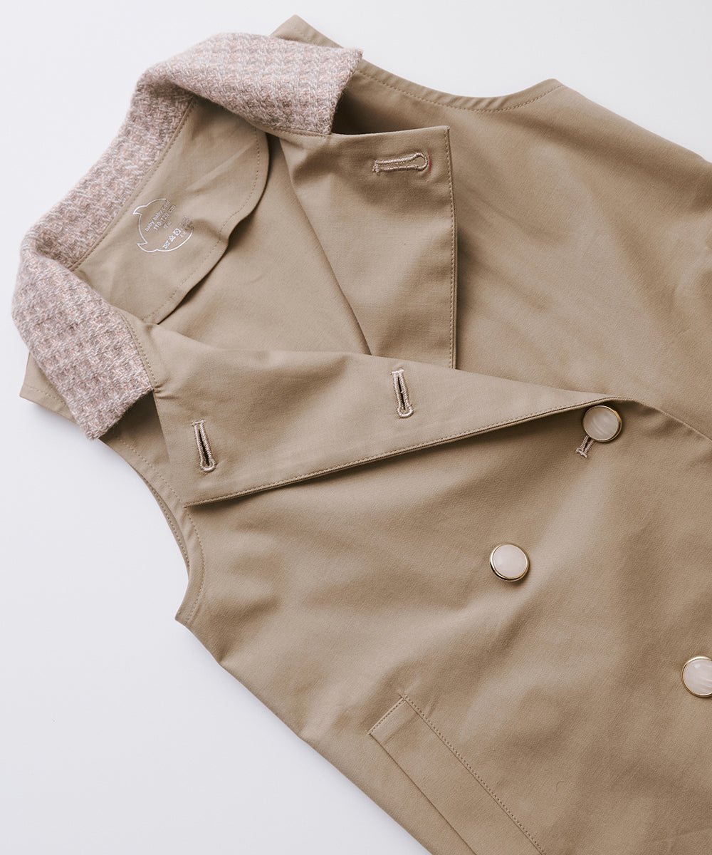 Luxuryコレクション - 花びらデザインツーピースウールコート