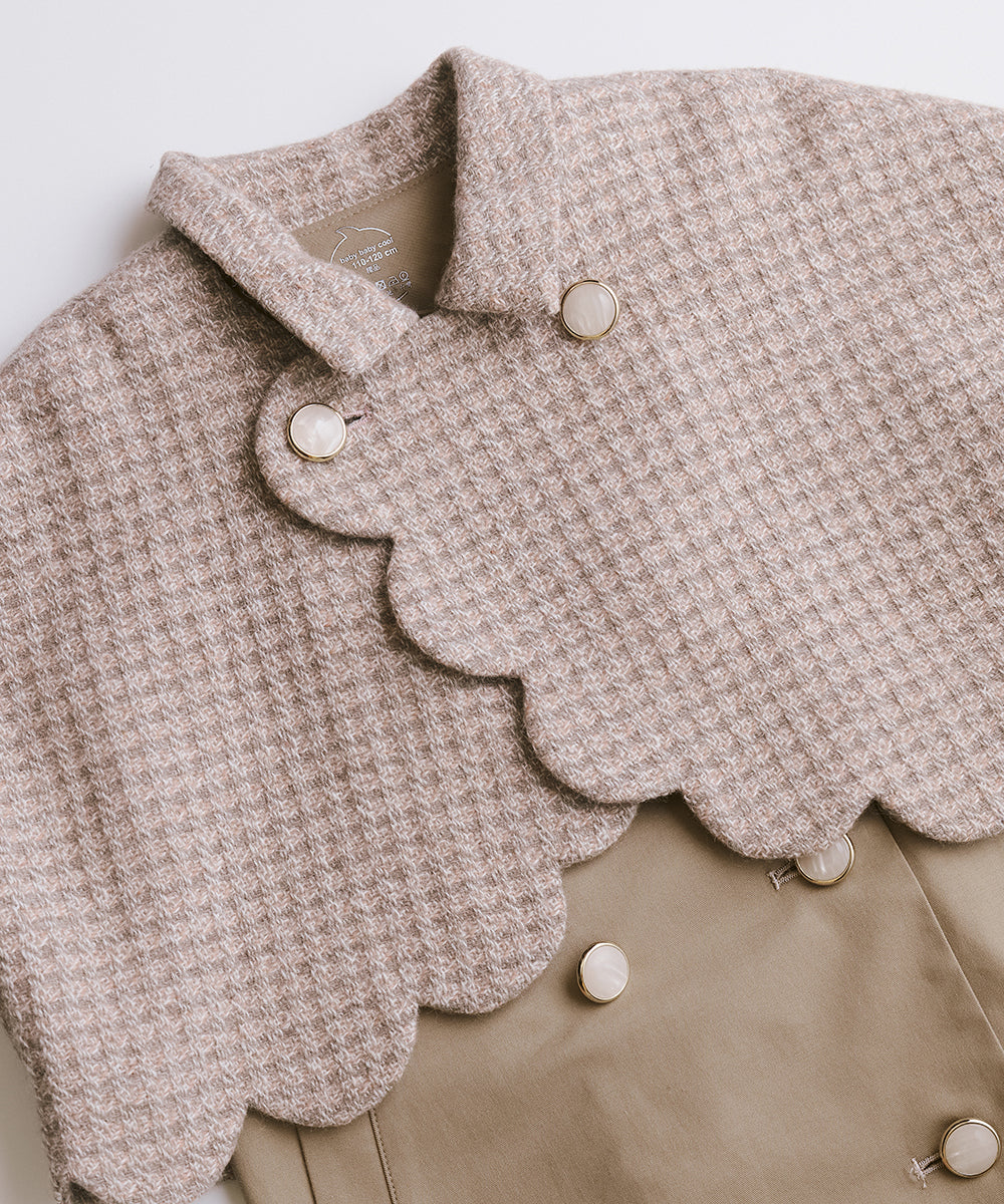 Luxuryコレクション - 花びらデザインツーピースウールコート