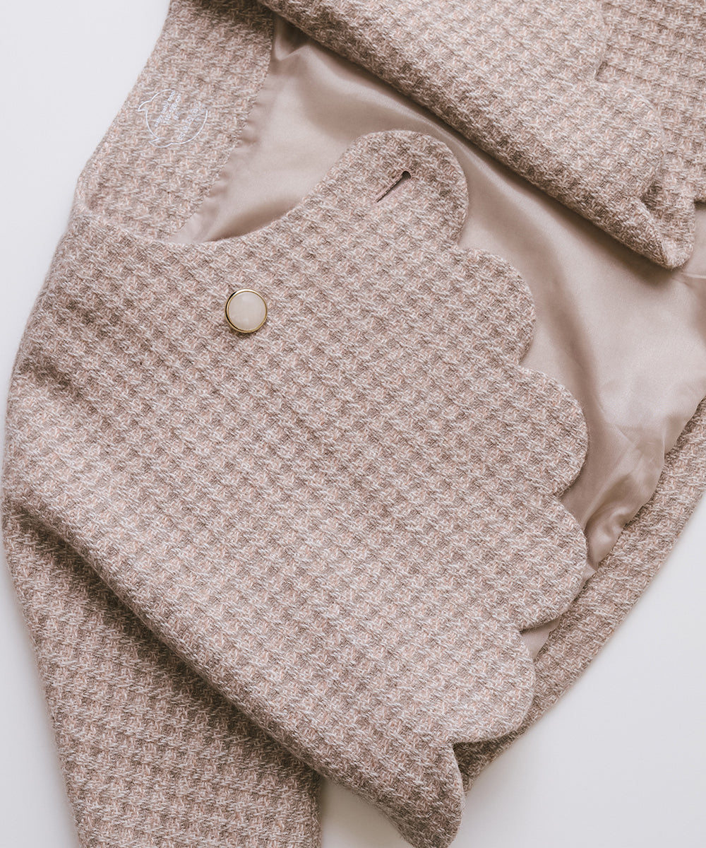 Luxuryコレクション - 花びらデザインツーピースウールコート