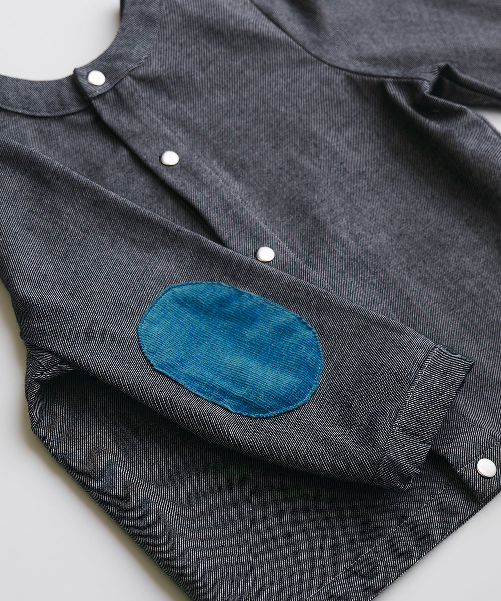 エルボーパッチデニムトップス