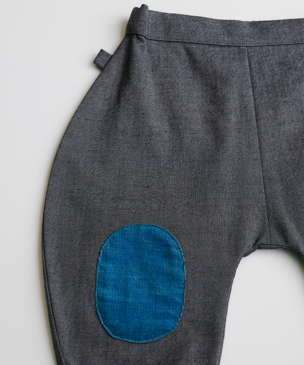 オーガニックデニム・ニーパッチパンツ