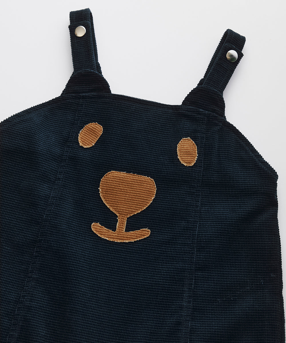 Luxuryコレクション - Happy Faceくまさんのコーデュロイオーバーオール