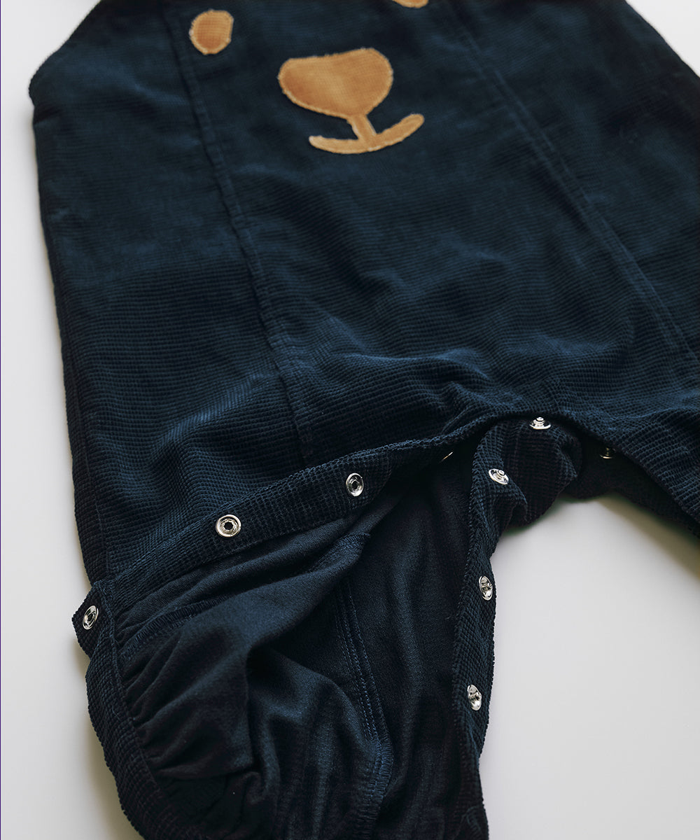 Luxuryコレクション - Happy Faceくまさんのコーデュロイオーバーオール