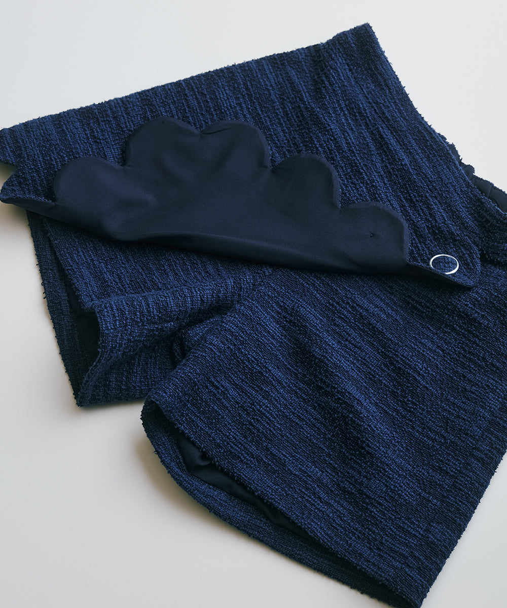 Luxuryコレクション-月の光スカラップキュロットパンツ