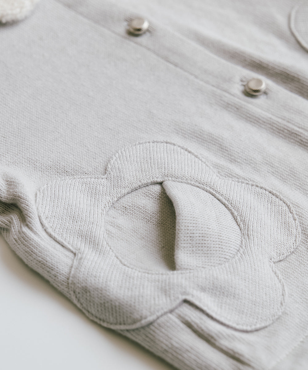 お花と雲のカーディガン