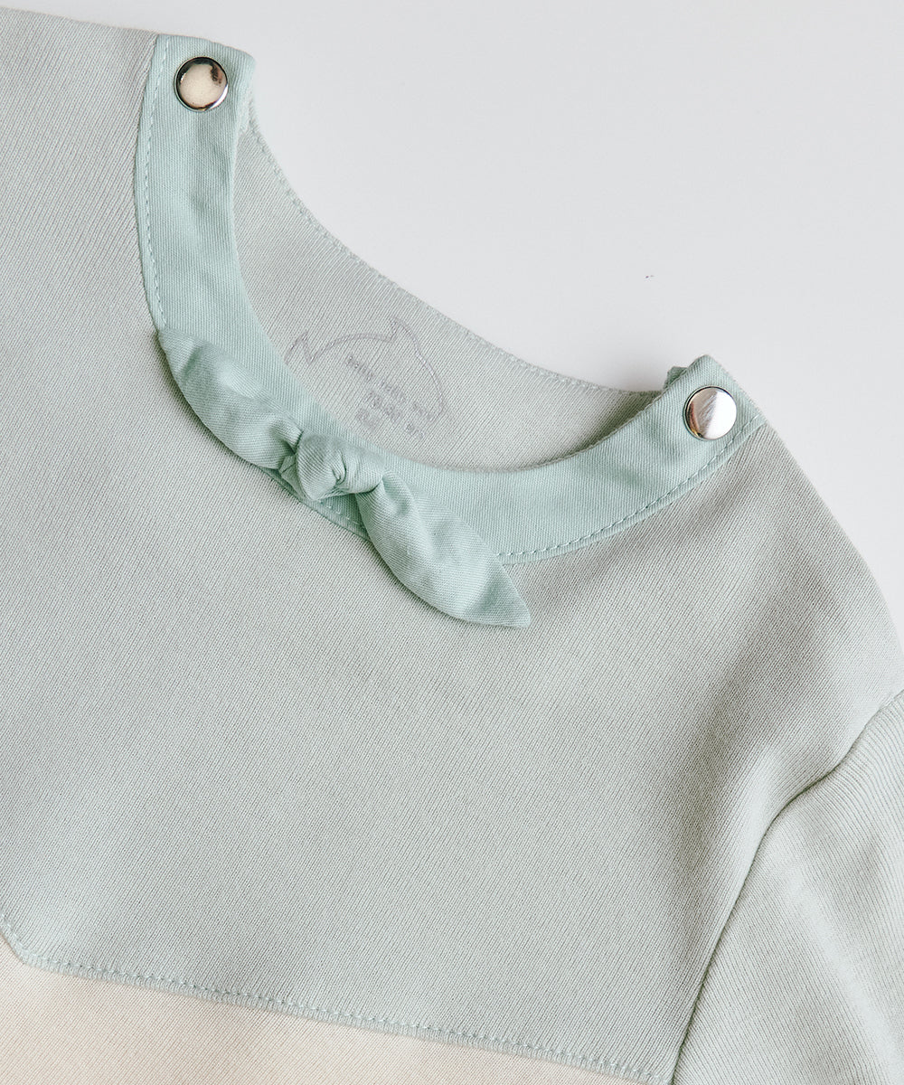 ツートンカラー蝶ネクタイロンパース