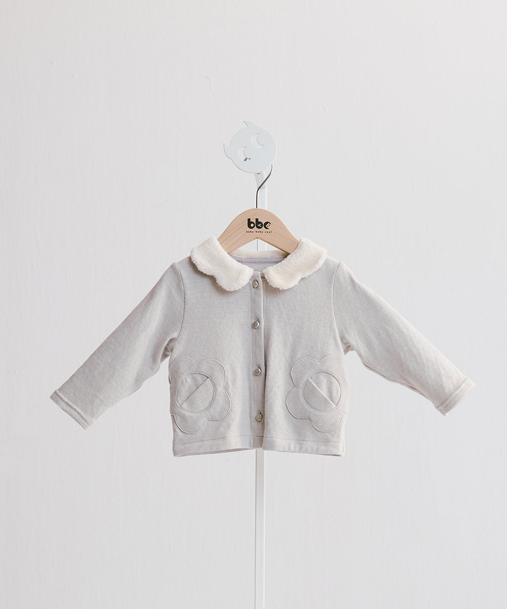 お花と雲のカーディガン