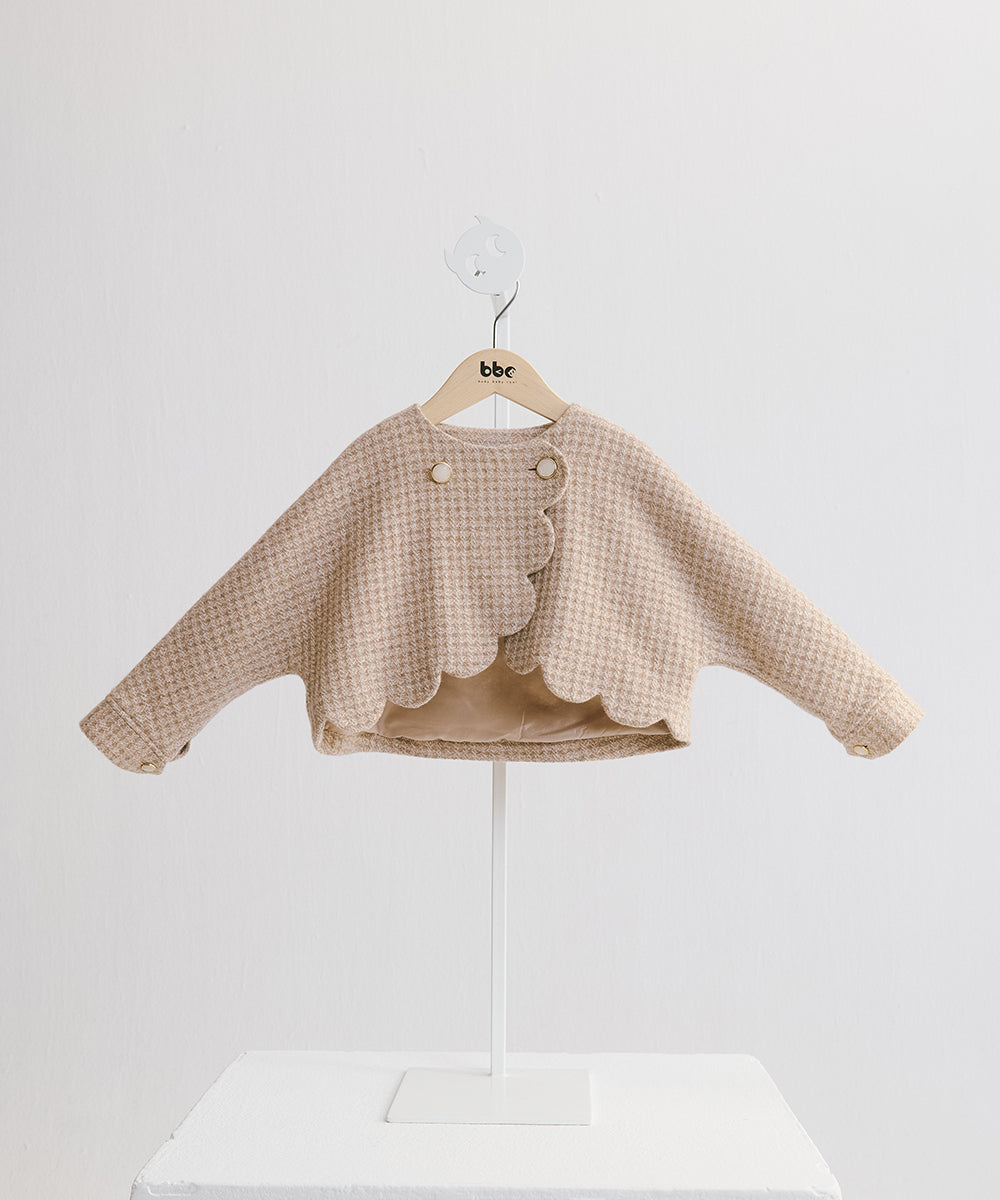 Luxuryコレクション - 花びらデザインツーピースウールコート