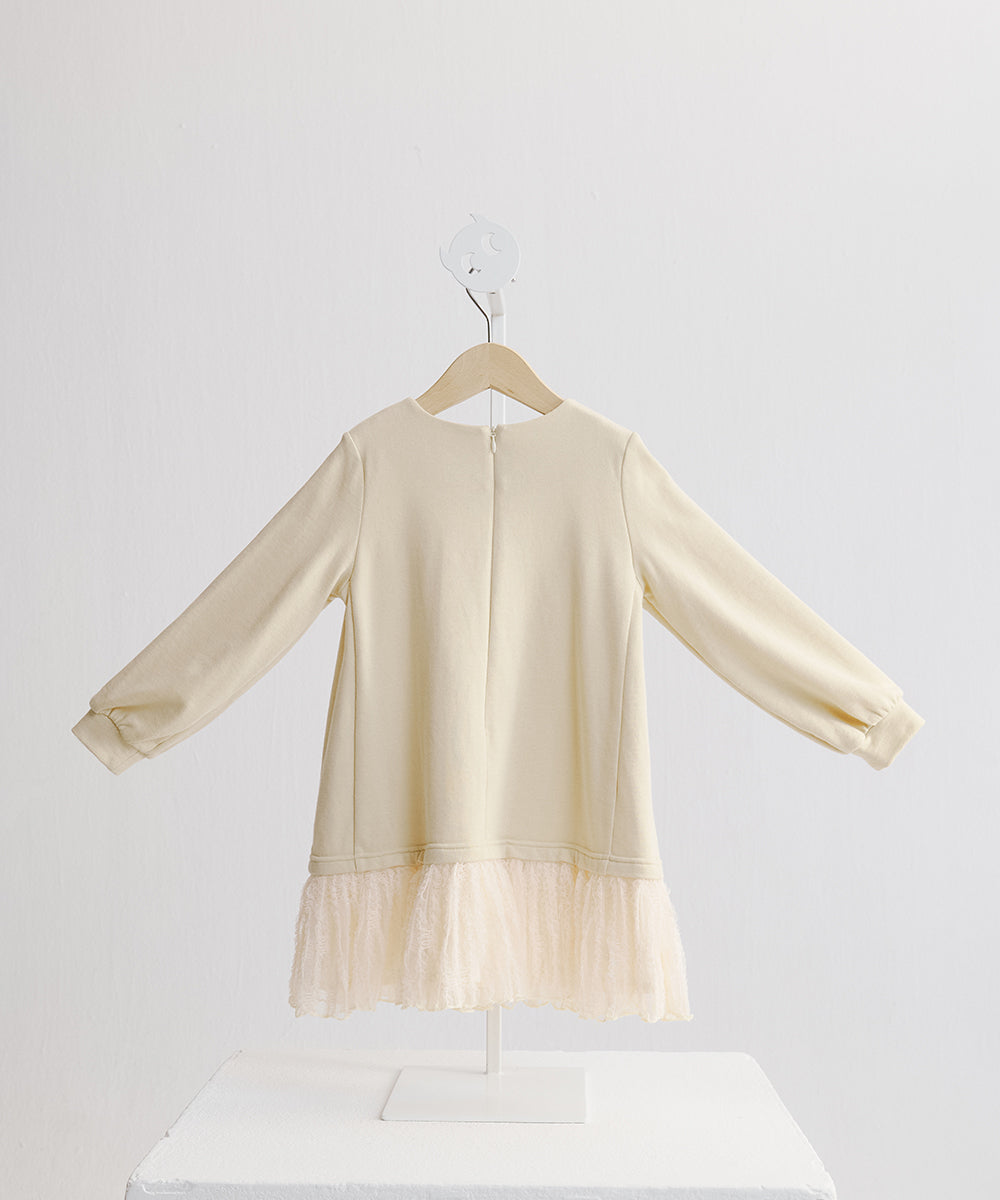 スウィートパンク素材MIXレースワンピース