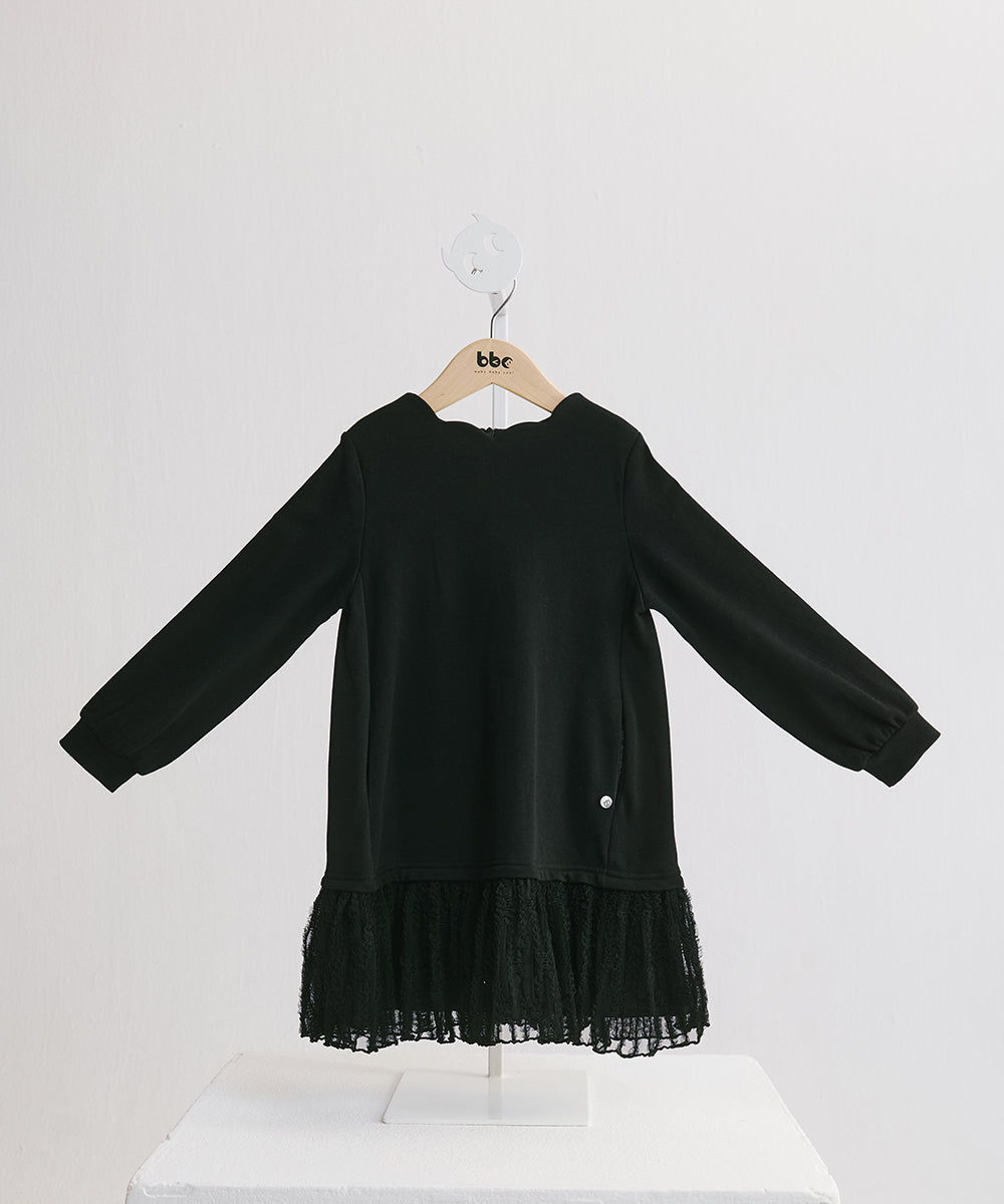 スウィートパンク素材MIXレースワンピース