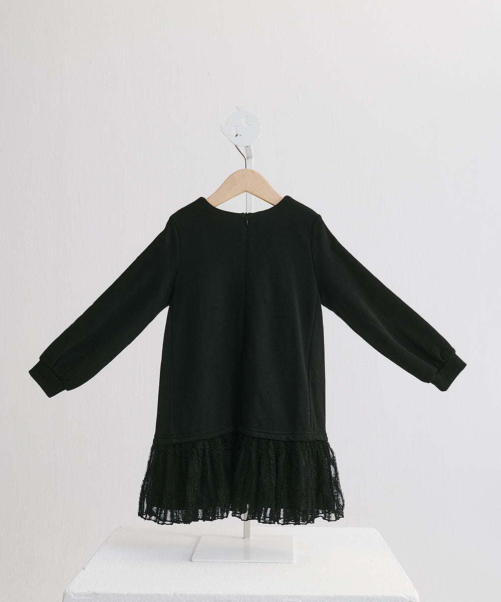 スウィートパンク素材MIXレースワンピース