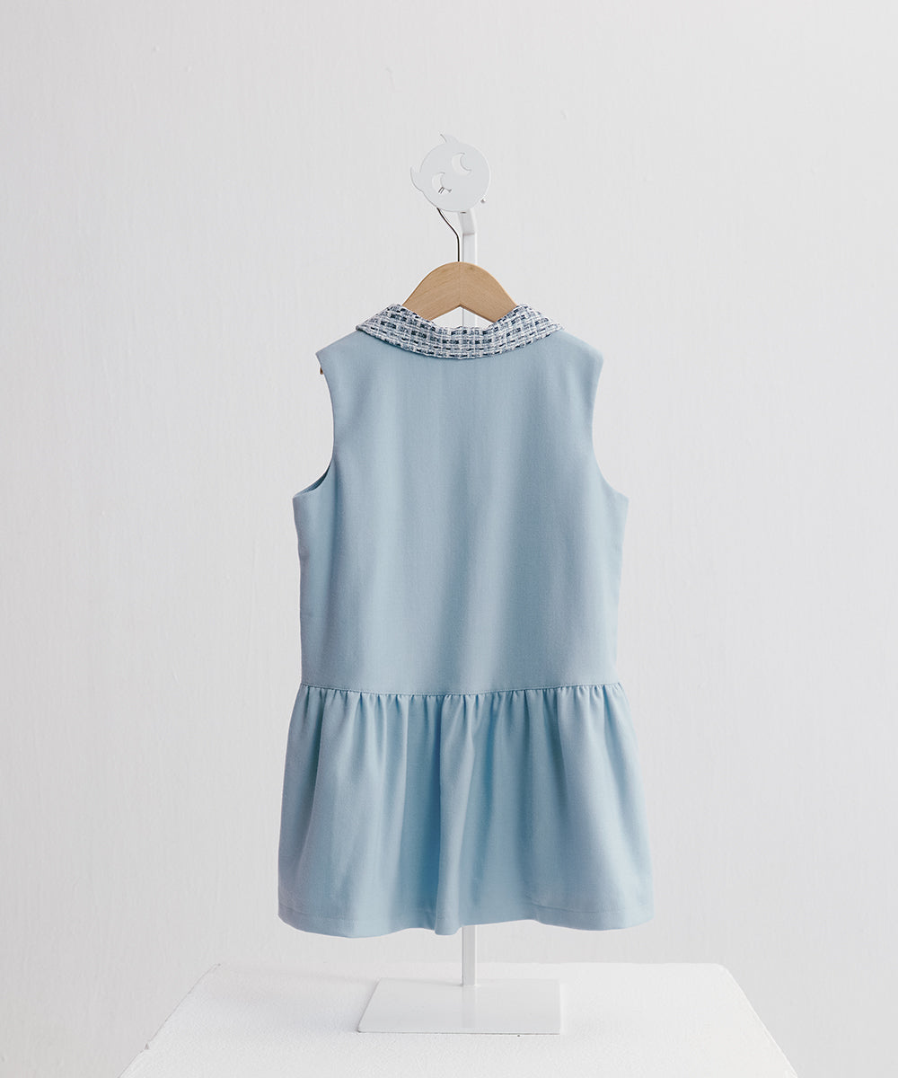 Luxuryコレクション-花びら襟の前開きベストワンピース