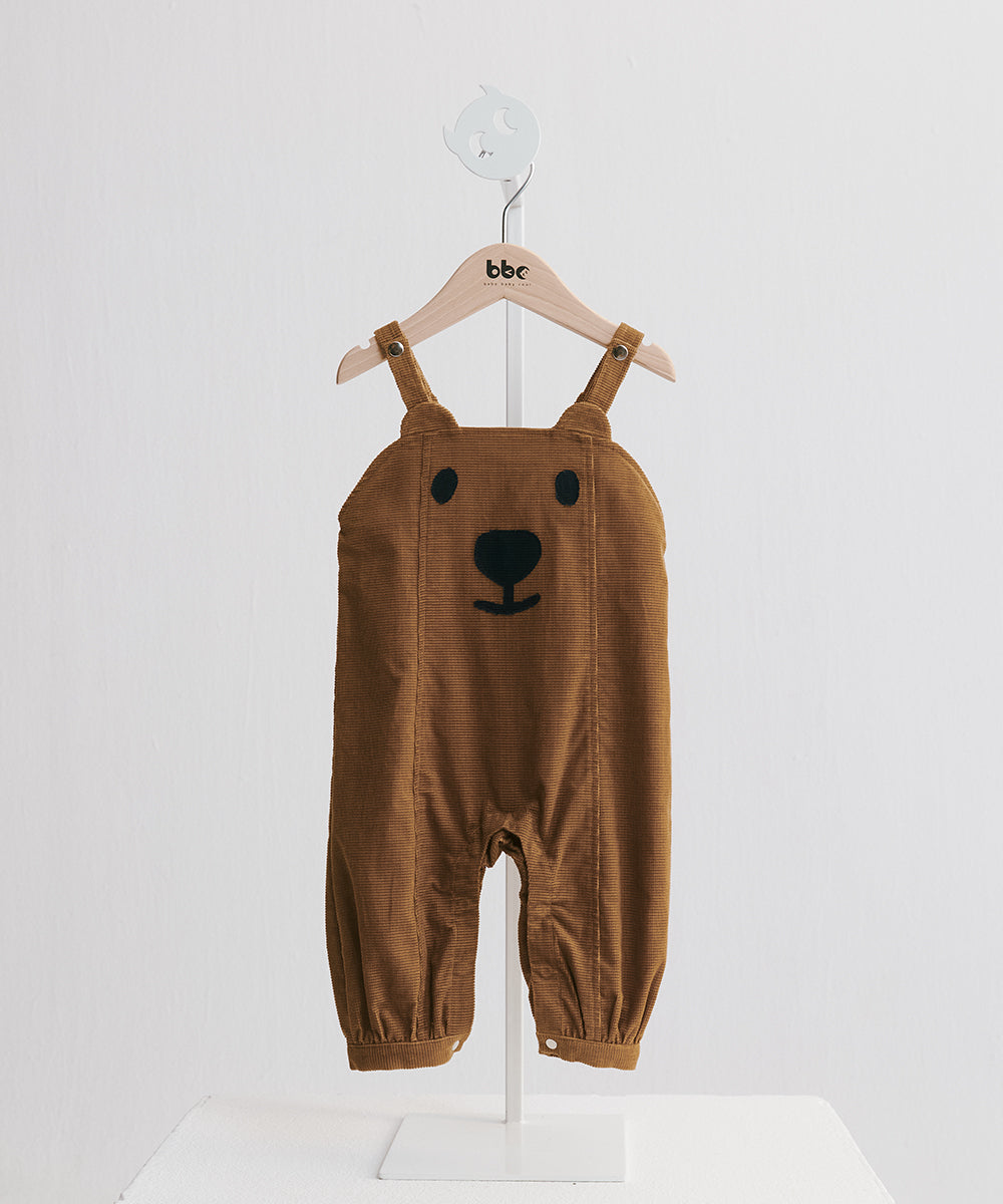 Luxuryコレクション - Happy Faceくまさんのコーデュロイオーバーオール