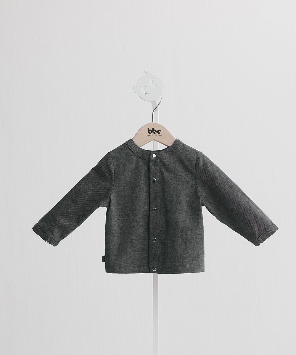 エルボーパッチデニムトップス