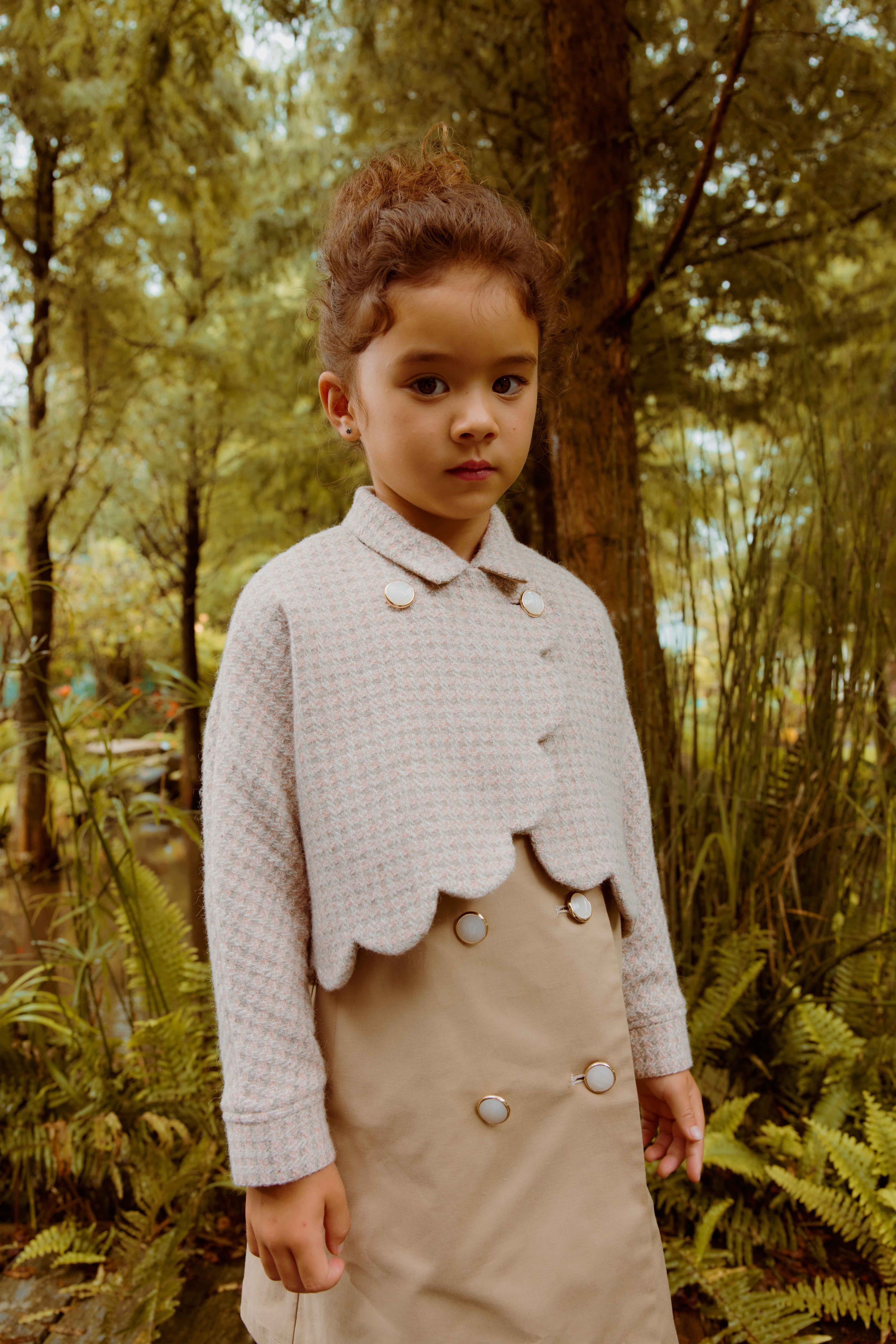 Luxuryコレクション - 花びらデザインツーピースウールコート