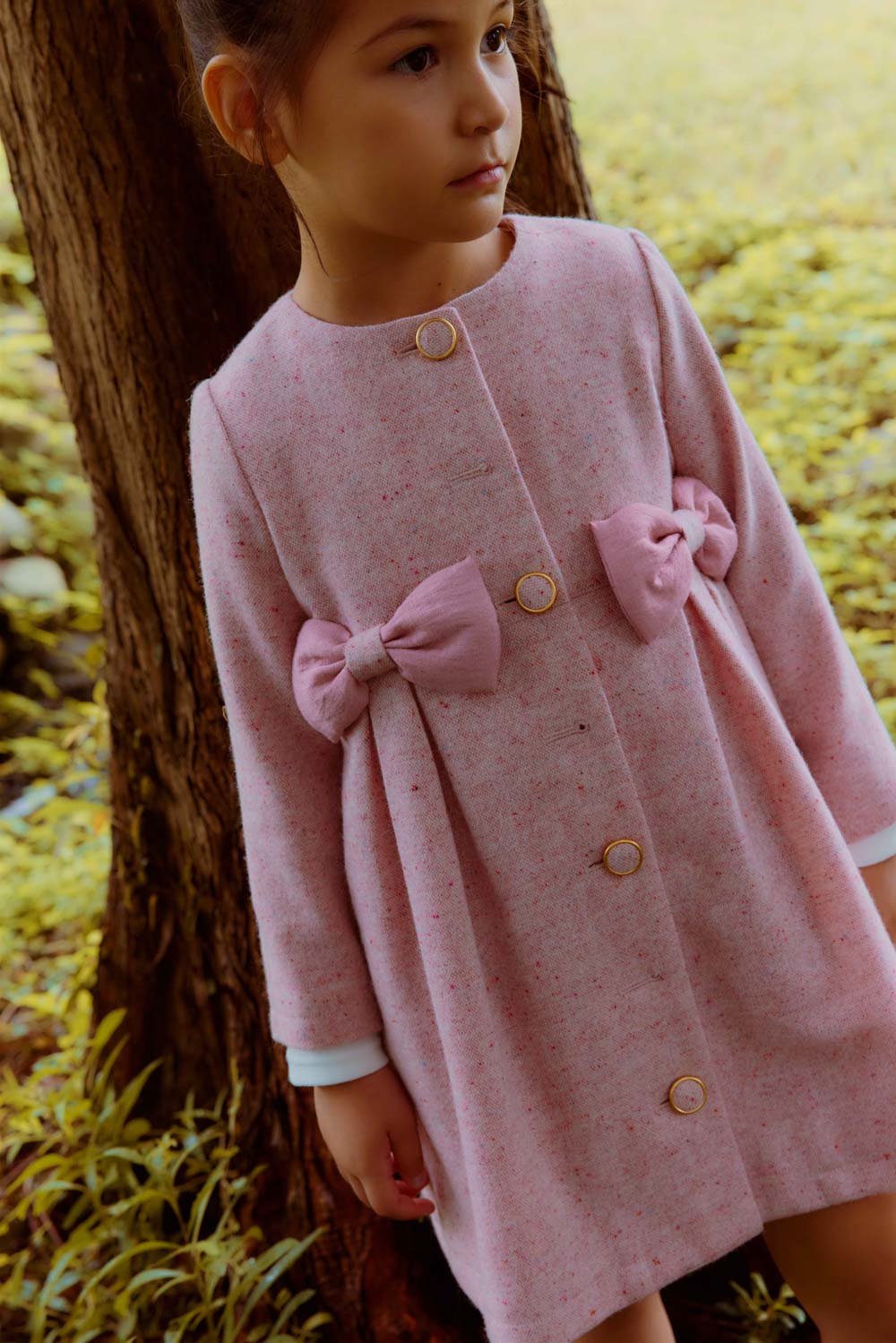 Luxuryコレクション - オードリーの小さなリボン&ボタンコート