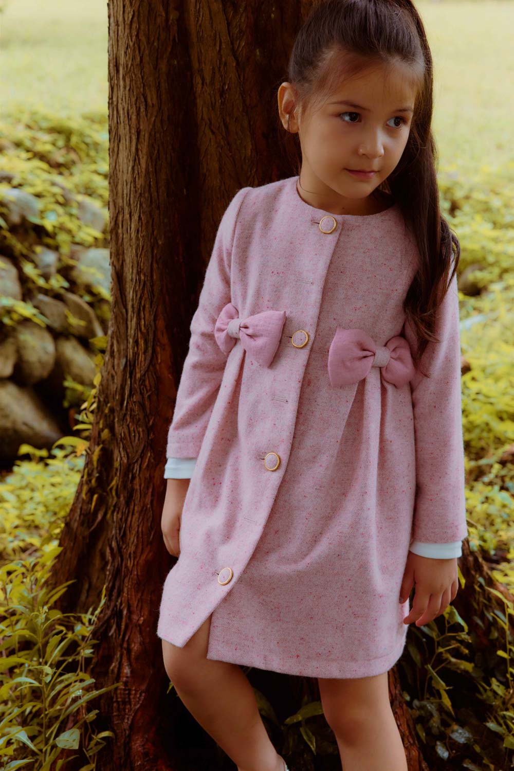 Luxuryコレクション - オードリーの小さなリボン&ボタンコート