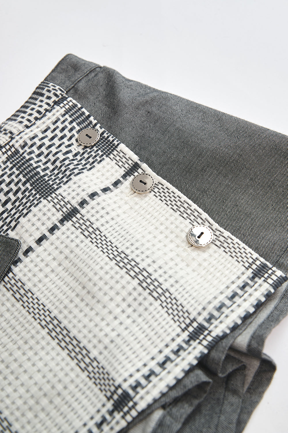 Luxuryコレクション: Mode - モダンデニム切替えキュロットスカート