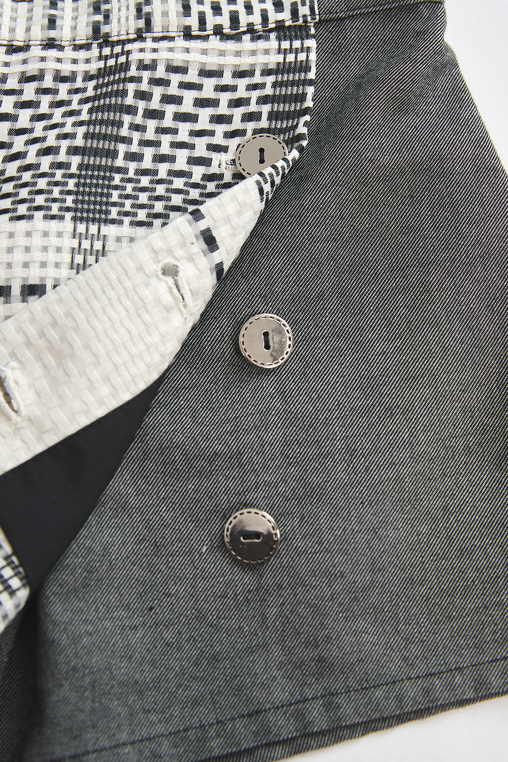 Luxuryコレクション: Mode - モダンデニム切替えキュロットスカート