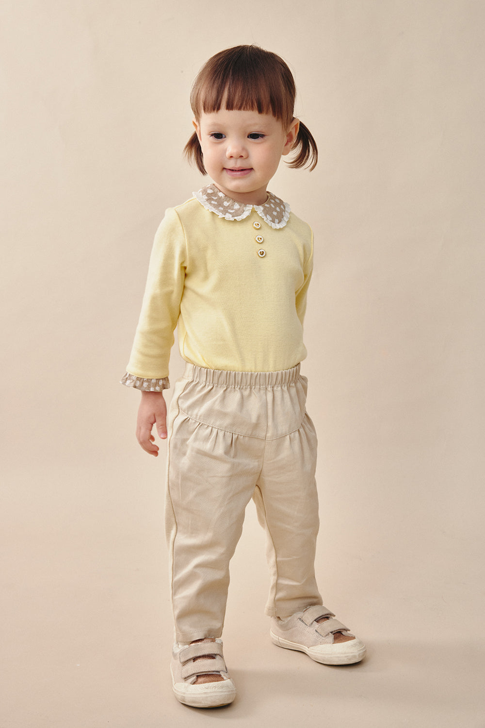 【予約商品】Mainコレクション:Petite Lys切替えロングパンツ