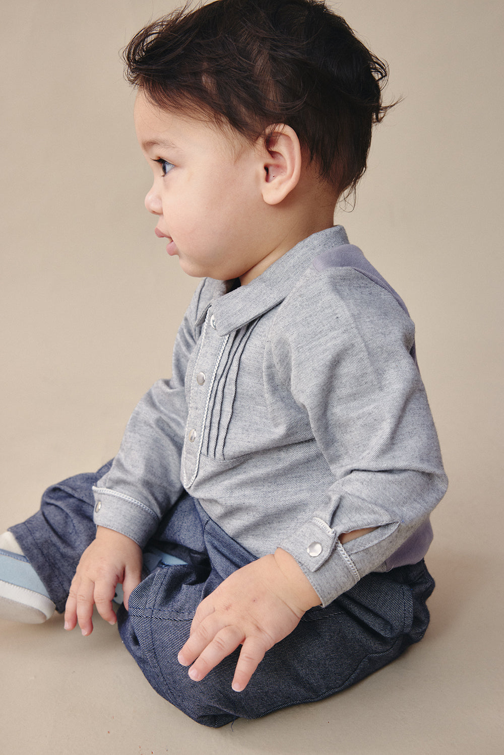 【予約商品】Mainコレクション:Monsieurリトルジェントルマンロンパース