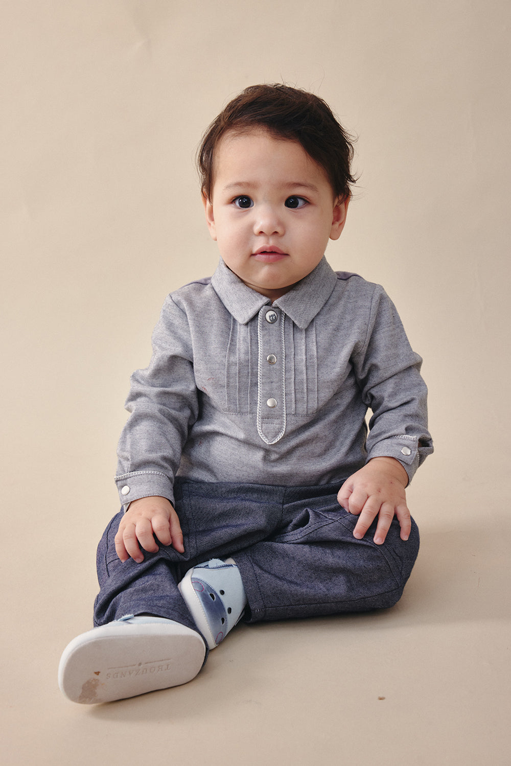 【予約商品】Mainコレクション:Monsieurリトルジェントルマンロンパース