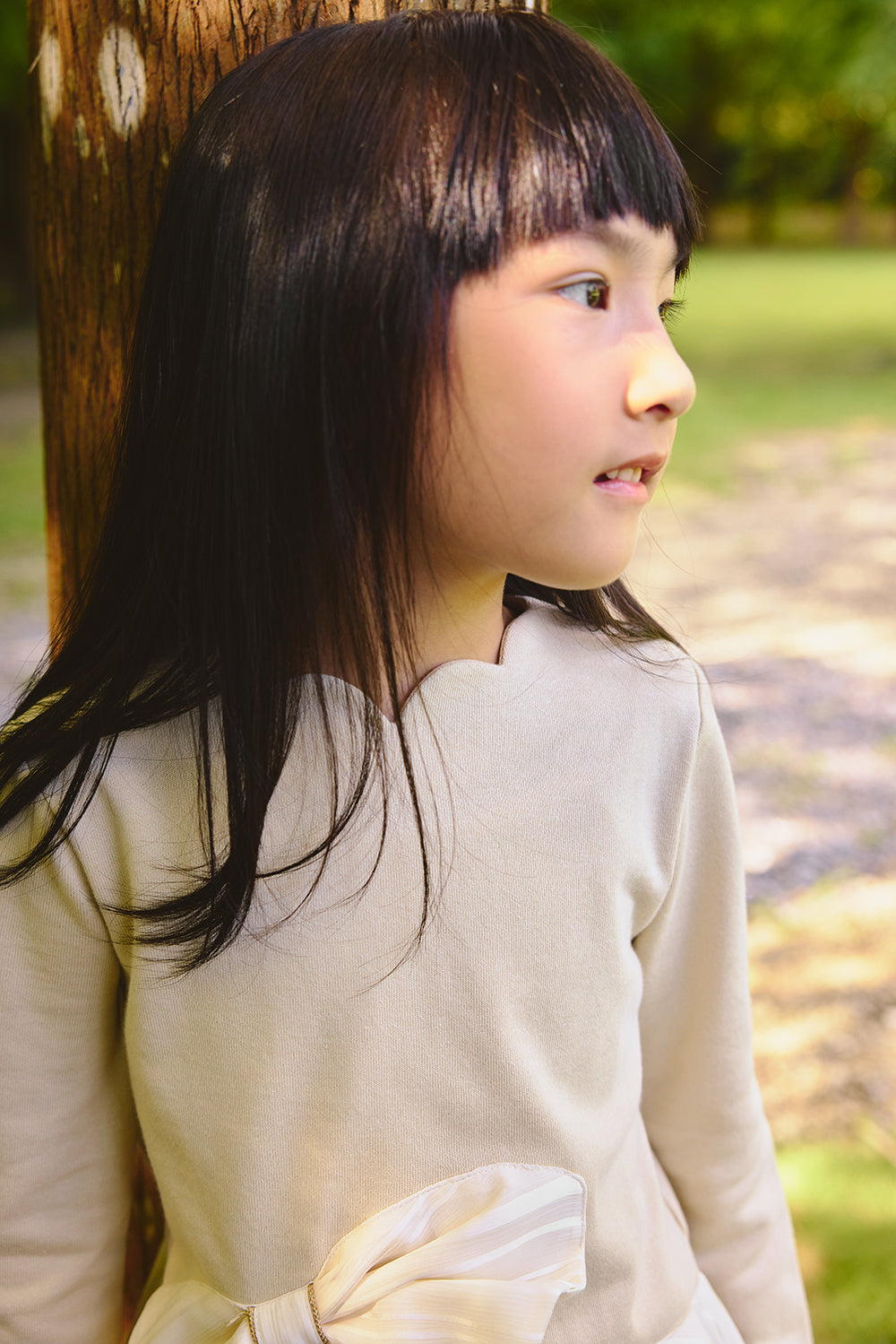 【予約商品】Mainコレクション:Ribbon Bloom 切替えブラウス