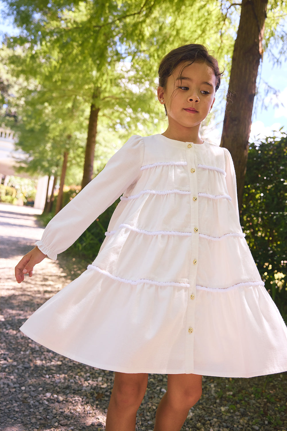 【予約商品】Mainコレクション:Tiny Twirl ティアードワンピース