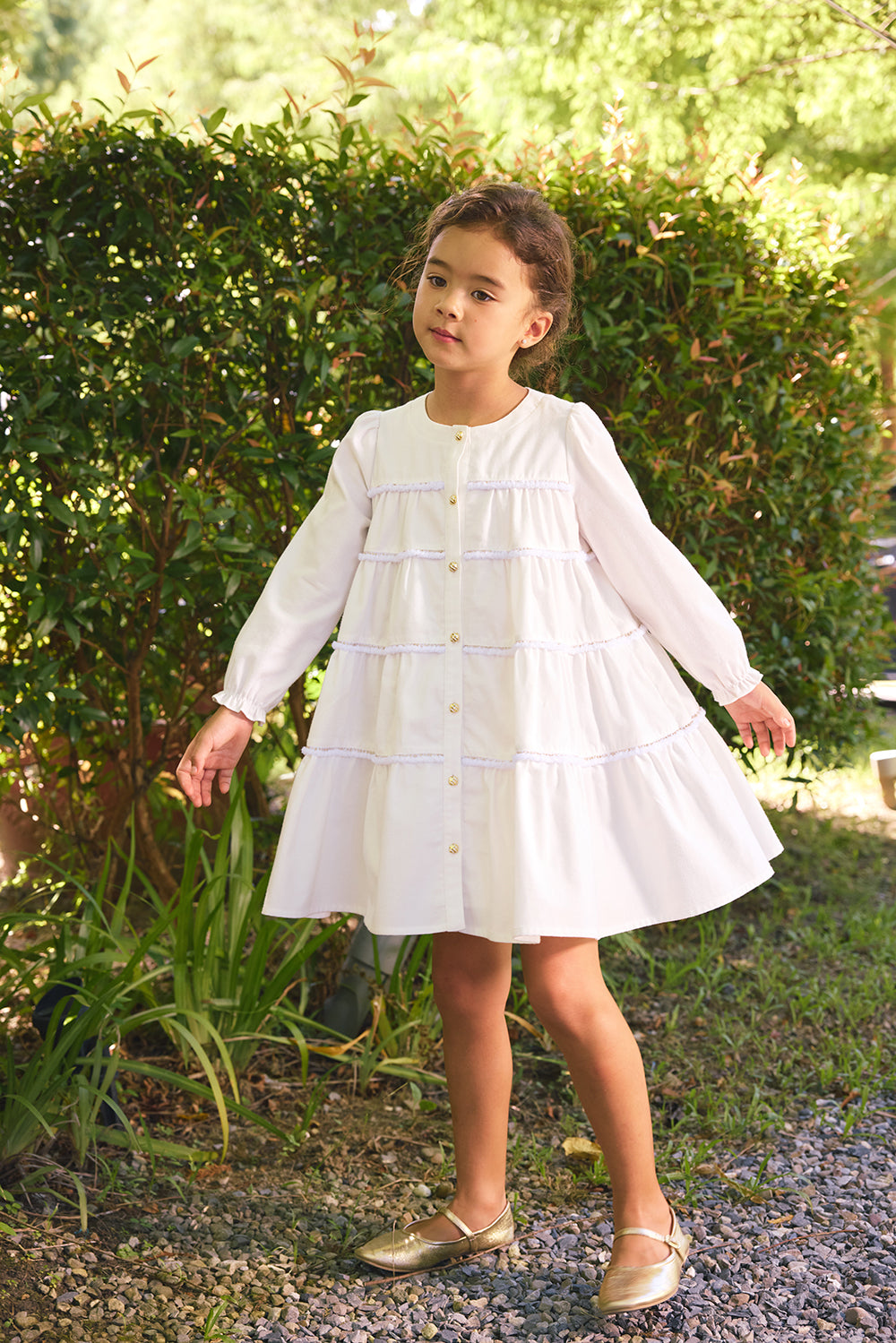 【予約商品】Mainコレクション:Tiny Twirl ティアードワンピース