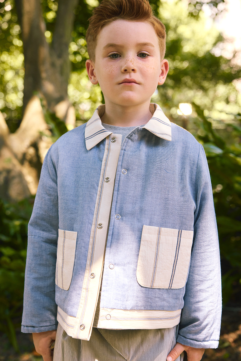 【予約商品】Mainコレクション:Eko Stripeリバーシブルジャケット