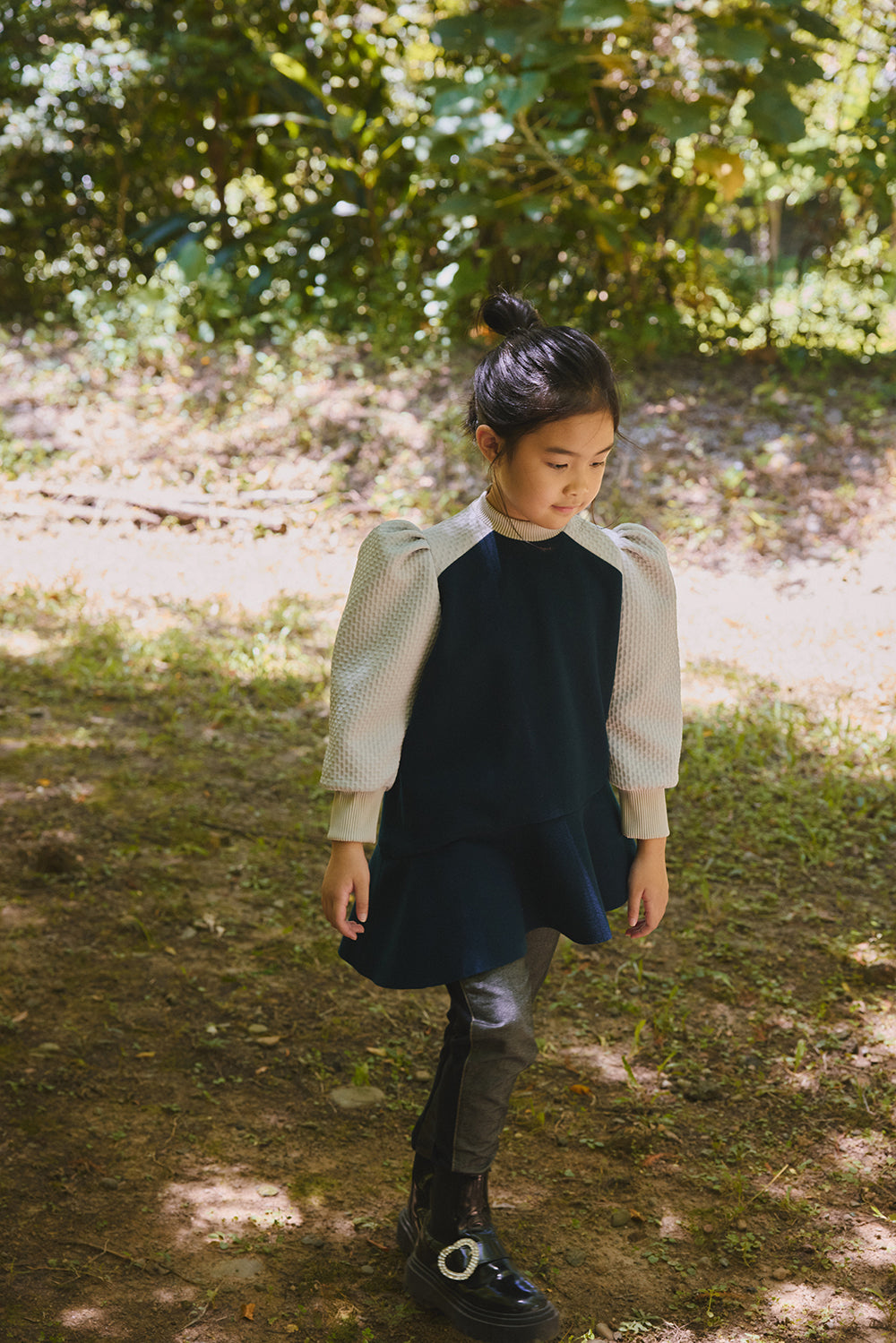 【予約商品】Luxuryコレクション:アシンメトリーウールロング丈トップス