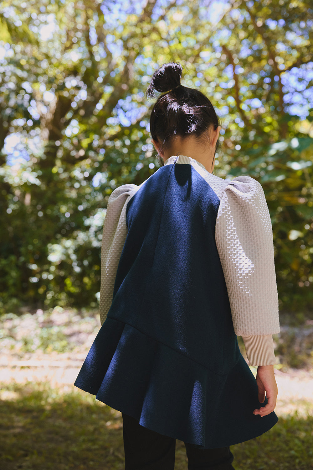 【予約商品】Luxuryコレクション:アシンメトリーウールロング丈トップス