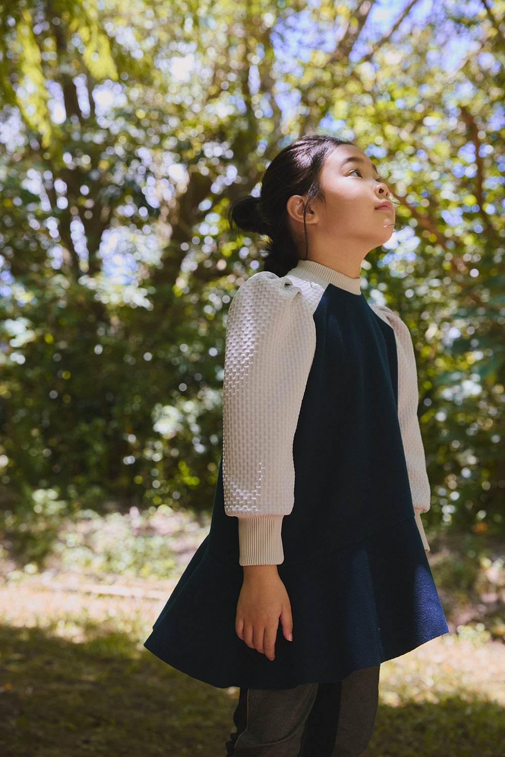 【予約商品】Luxuryコレクション:アシンメトリーウールロング丈トップス