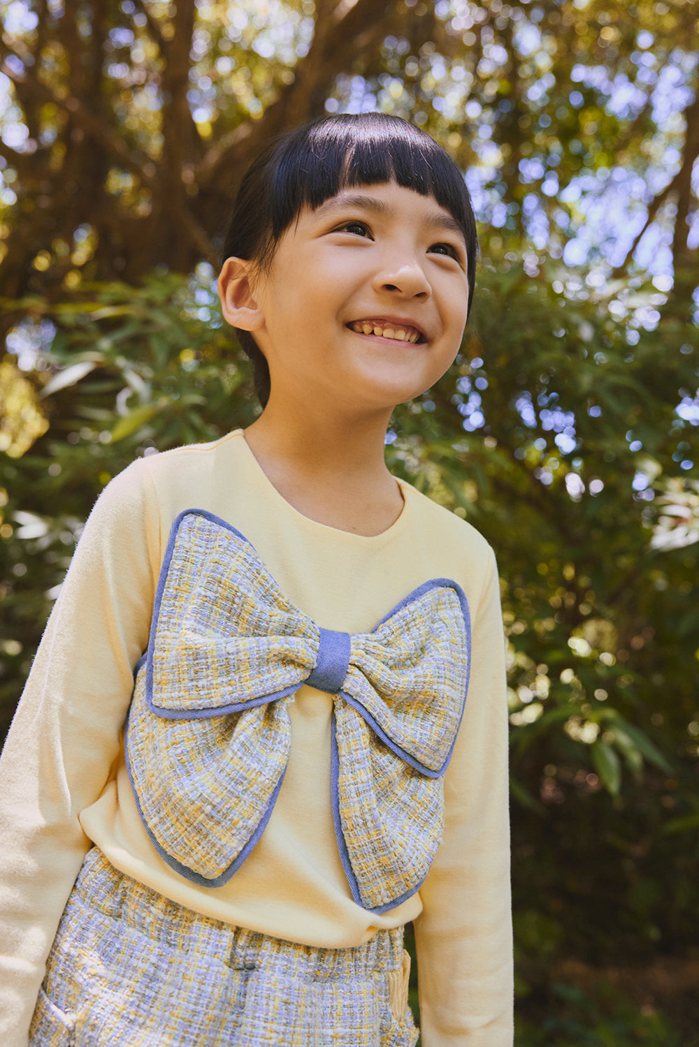 【予約商品】Mainコレクション:Auroraツイードバタフライトップス