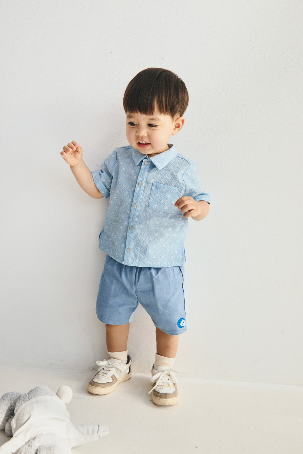 【予約商品】Luxury コレクション:Soft Motif 総柄プリントテーラードカラーシャツ