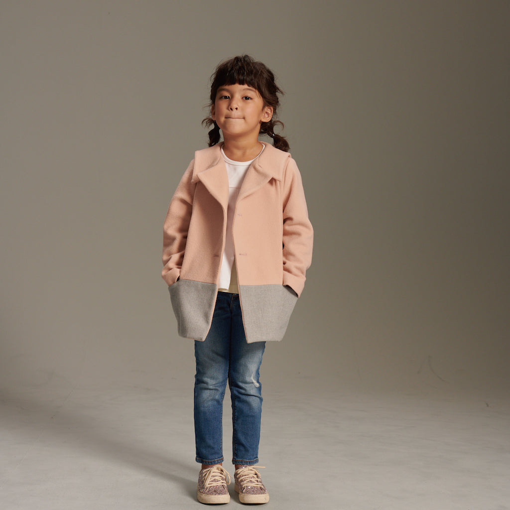 Luxuryコレクション - バイカラーウールコート