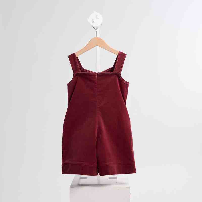 ユニークリボンコーデュロイサロペット