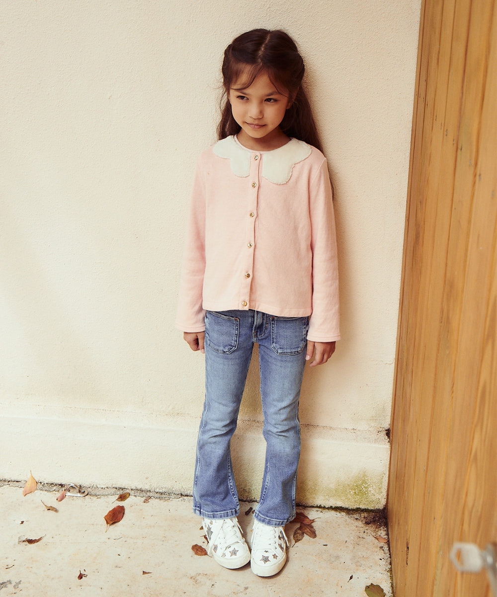 わた雲スカラップカラーカーディガン