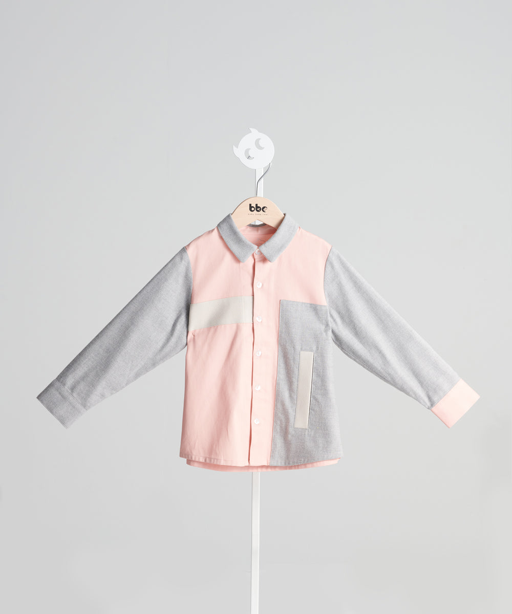 Luxuryコレクション - ジオメトリックパッチワークシャツ