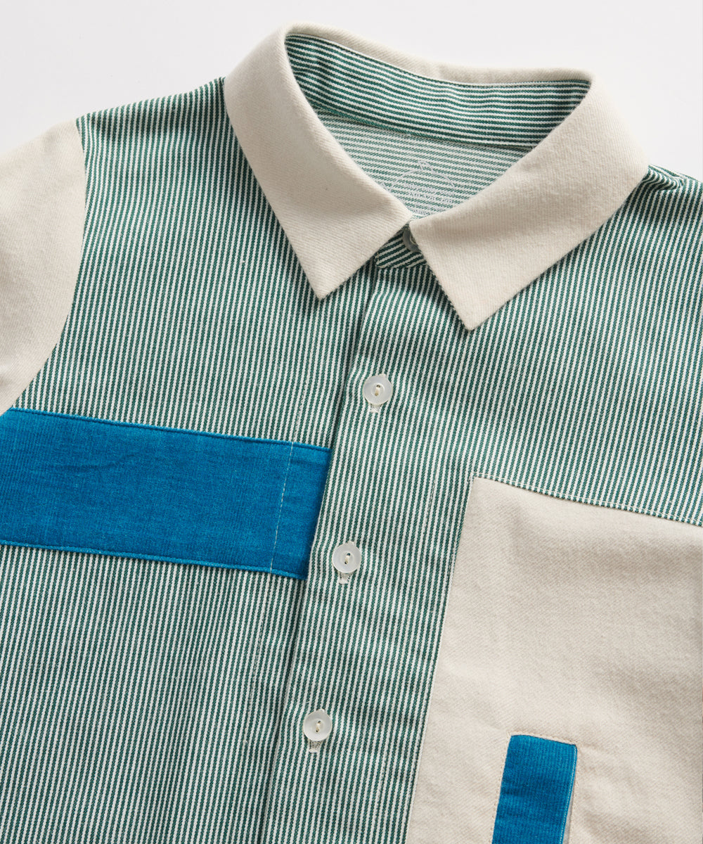 Luxuryコレクション - ジオメトリックパッチワークシャツ