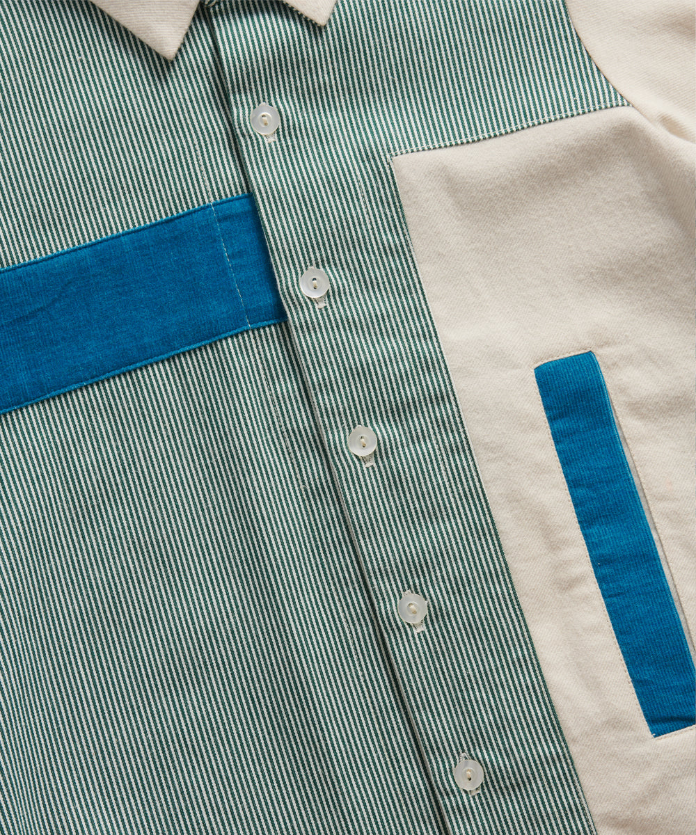 Luxuryコレクション - ジオメトリックパッチワークシャツ