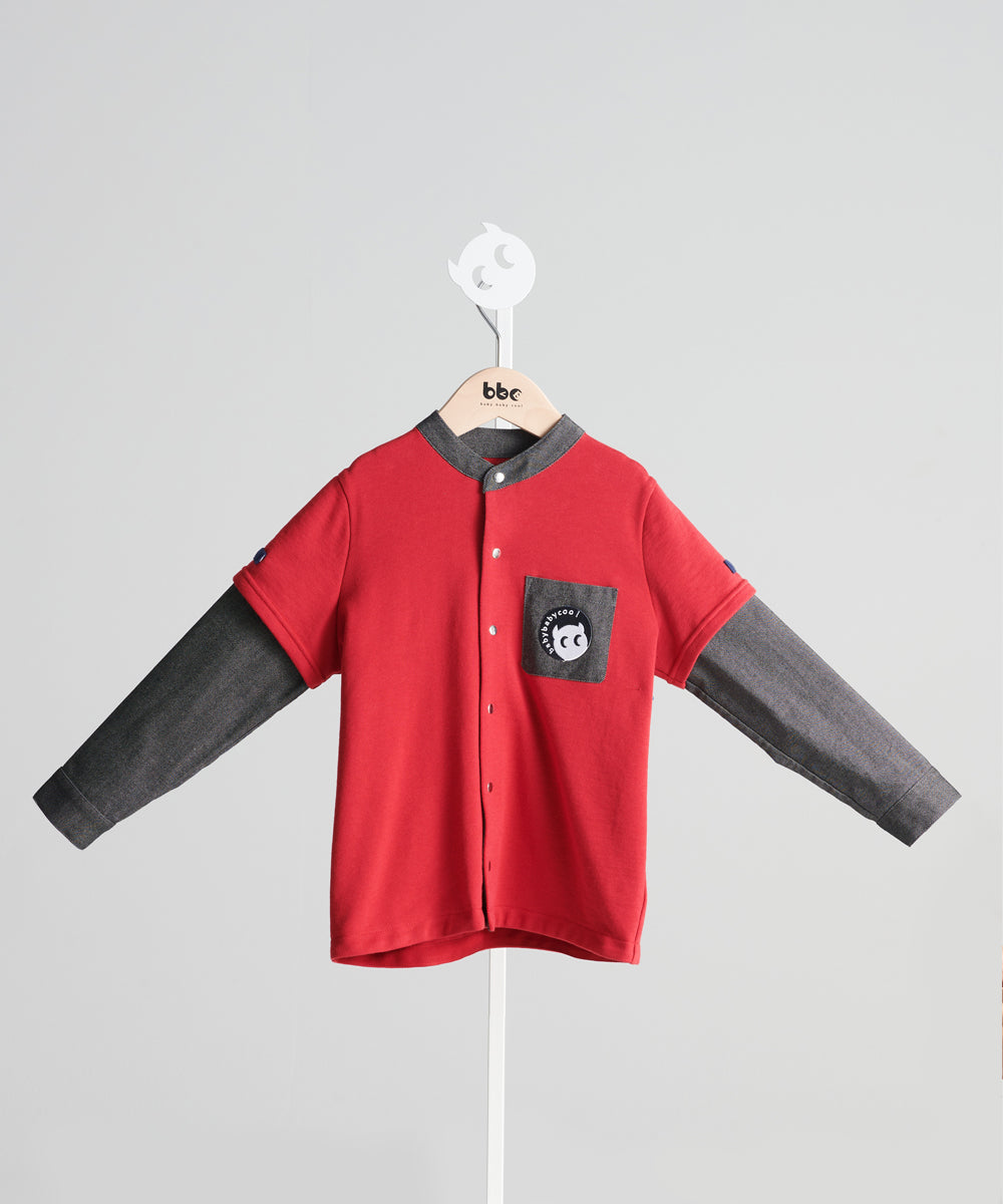 ベースボール・バンドカラーシャツ